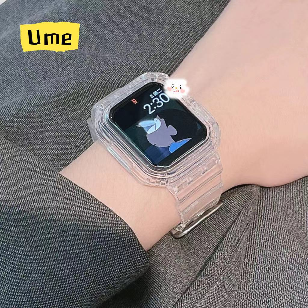 สาย + เคส iWatch ultra 8 7 6 SE 5 4 3 2 1 ขนาด49mm 45มม. 41mm สายนาฬิกาข้อมือ สาย smart watch case ice