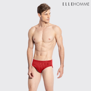 ELLE HOMME | แพ็ค 1 ชิ้น กางเกงในชาย ทรง BIKINI เนื้อผ้ายืดหยุ่นสูง ใส่สบายตลอดทั้งวัน สีแดง | KUB9926S1