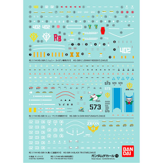 Bandai GUNDAM DECAL 116  RG 1/144 MS-06R MULTIUSE 1 สติ๊กเกอร์ตบแต่งกันพลา