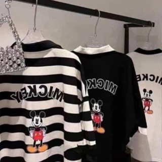 เสื้อยืดคอปก Mickey ผ้าคอตตอน