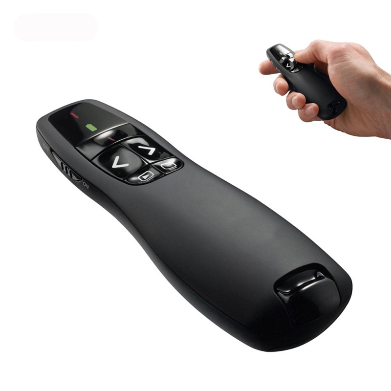 ส่งไวทันใจ มีของพร้อมส่งจ้า! R400 Wireless Presenter Laser Pointer PPT USB