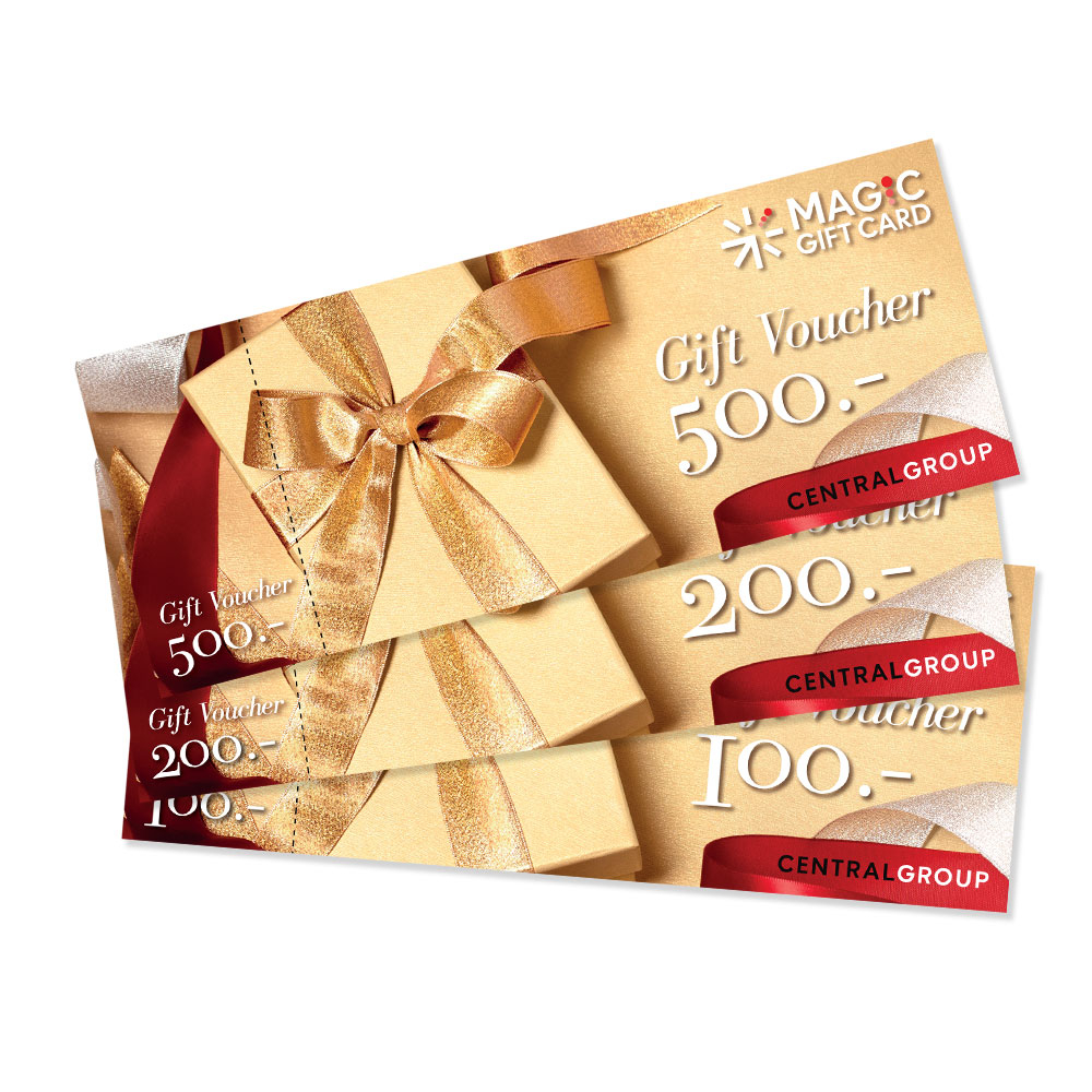 บัตร Magic Gift Voucher สีทอง มูลค่า 500 บาท gift voucher central เซ็นทรัล