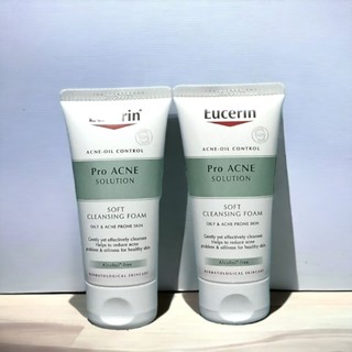 หมดอายุ 07/24 Eucerin Pro Acne Solution gentle Cleansing foam 50ml