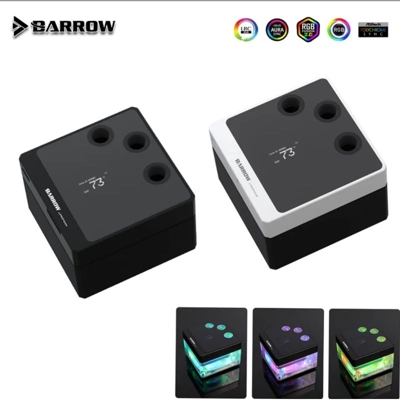 (พร้อมส่ง)BARROW บล็อคน้ำซีพียู+ปั้ม+จอ OLED แสดงค่าสถานะ INTEL 1700 WATERBLOCK Pump Integrated LTPC