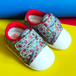 รองเท้าผ้าใบเด็ก ลิขสิทธิ์แท้ Sesame Street รองเท้าเด็ก 1-5 ขาบ สำหรับเด็กผู้หญิงและเด็กผู้ชาย (Mini Elmo)