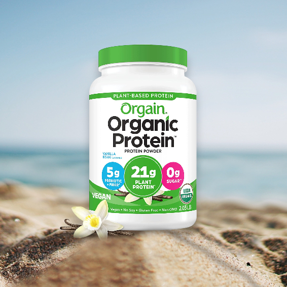 Orgain Organic Plant Based Protein Powder , Vanilla Bean, 21g of Protein , Vegan, Low Net Carbs (V.822)
