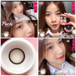 💋 มีค่าสายตา 💋 Wink pachi brown Gray brown 💋  บิ๊กอาย สุดปัง คอนแทคเลนส์ รายเดือน มีอย แถมตลับฟรี  เลนส์นิ่ม สวยปังมาก