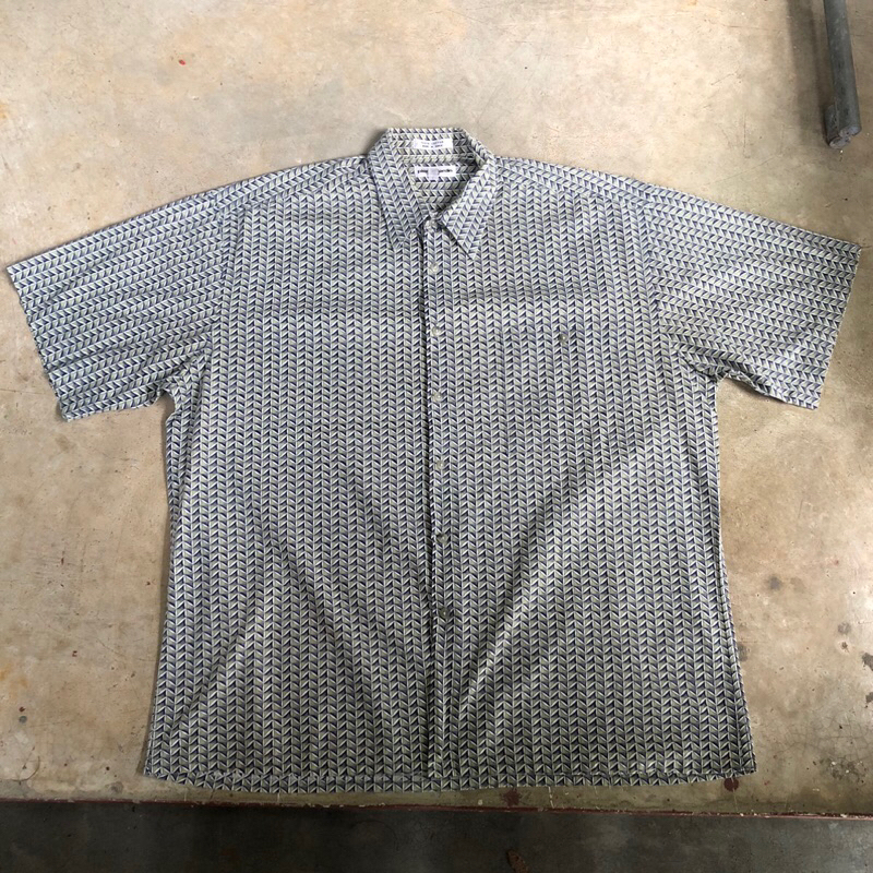 เสื้อฮาวาย Vtg.Hawaii Shirt PIERRE CARDIN MADE IN KOREA Sz.XL 100% COTTON