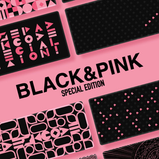 [ DESKCODE ] BLACK&amp;PINK SPECIAL EDITION แผ่นรองเมาส์ แผ่นรองคีย์บอร์ด ขนาดใหญ่ 90x40 cm. หนา 3 mm.