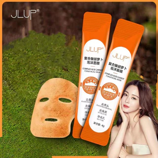 jlup มาร์คหน้าแบบโฟม สูตรแครอทกรดเชิงซ้อน 12 ชิ้น/กล่อง มาสก์ไม้ไผ่ ขัดผิวหน้า กําจัดสิวหัวดํา กระชับรูขุมขน