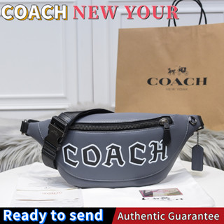 พร้อมส่ง🌟แท้ 💯%Coach กระเป๋าคาดเข็มขัดผู้ชาย letter logo กระเป๋าคาดหน้าอกผู้ชาย F76925