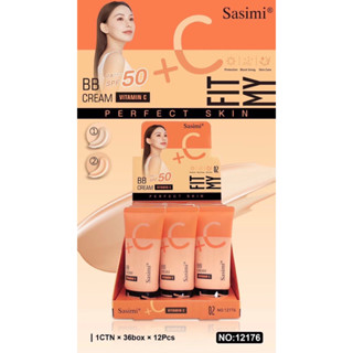 ราคาส่ง/ยกถาด  BB ครีม no.12176 ยกถาด400฿/12หลอด spf50pa++ ผสมวิตตามินซี ป้องกันหมอกควันดูแลผิว