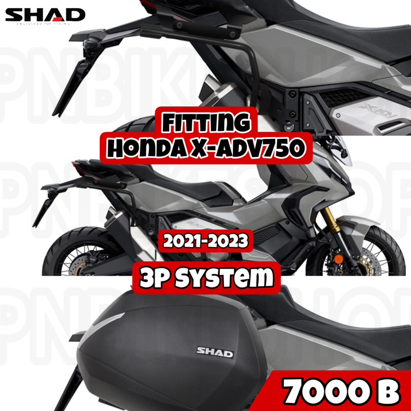 แร็คข้าง Honda X-adv750 2021-23 ยี่ห้อShadแท้ พร้อมคู่มือการติดตั้ง