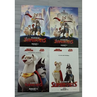 (4 ใบ 59 บาทเท่านั้น) โปสการ์ด Super Pets จาก Major Cineplex Postcard ซูเปอร์เพ็ทส์ DC LEAGUE OF SUPER PETS ซุปเปอร์เพ็ท