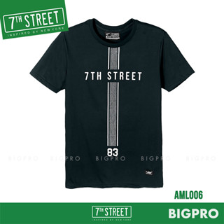 เสื้อยืด แขนสั้น 7th Street รุ่น Mix Line (กรมเข้ม) AML006 ของแท้