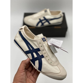 รองเท้าOnitsuka Tiger Mexico รองเท้าโอนิซึกะไทเกอร์ แบบผ้าสลิปออน/ไม่มีเชือก【รับประกันสินค้าตรงปก✔แท้100% ✅Size:37-45eu】