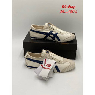 รองเท้าOnitsuka Tiger Mexico รองเท้าโอนิซึกะไทเกอร์ แบบผ้าสลิปออน/ไม่มีเชือก【รับประกันสินค้าตรงปก✔แท้100% ✅Size:37-45eu】