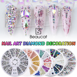 3D เล็บศิลปะการตกแต่งเล็บ rhinestone สีผสม ab คริสตัล rhinestone diy เล็บตกแต่งเพชร