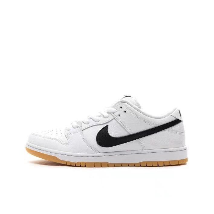 รองเท้าลำลอง Nike SB Dunk Low Pro ISO สีขาวและดของแท้