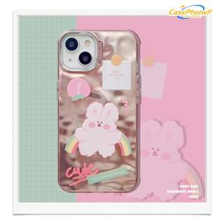 ✨ส่งของขวัญ✨เคส for iPhone 11 14 Pro Max Case for iPhone 12 13 ป้องกันการตก การป้องกัน กระต่าย พื้นผิวกระจก การ์ตูน