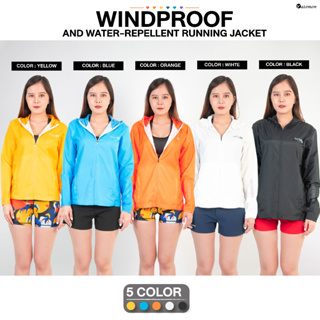 เสื้อแจ็คเก็ตฮูด กันลม/กันฝน Windproof and Water-repellent Running  Jacket