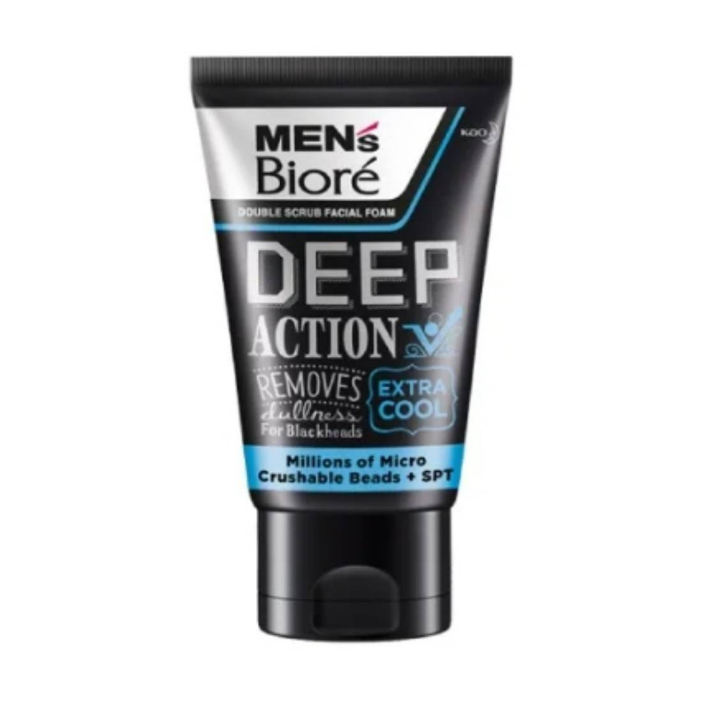 BIORE Mens Facial Foam Deep Clean Extra Cool 100g โฟมล้างหน้า