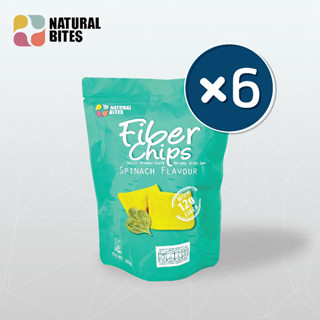 Crispy Spinach Chips : ขนมอบกรอบผสมผักโขม ตรา เนเชอรัล ไบทส์ (6 ซอง)