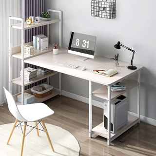 โต๊ะทำงาน🔥ราคาต่ำ🔥โต๊ะคอมพิวเตอร์ พร้อมชั้นวางของขาเหล็กกล้า…