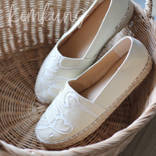 พร้อมส่งจากกทม รองเท้าคัทชู sweet espadrill KK601 Flats เชือกปอสูง 1 นิ้ว คัทชู