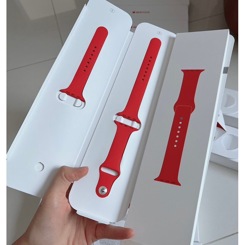 สายนาฬิกาใหม่แท้ 44/45/46/49 สีแดง