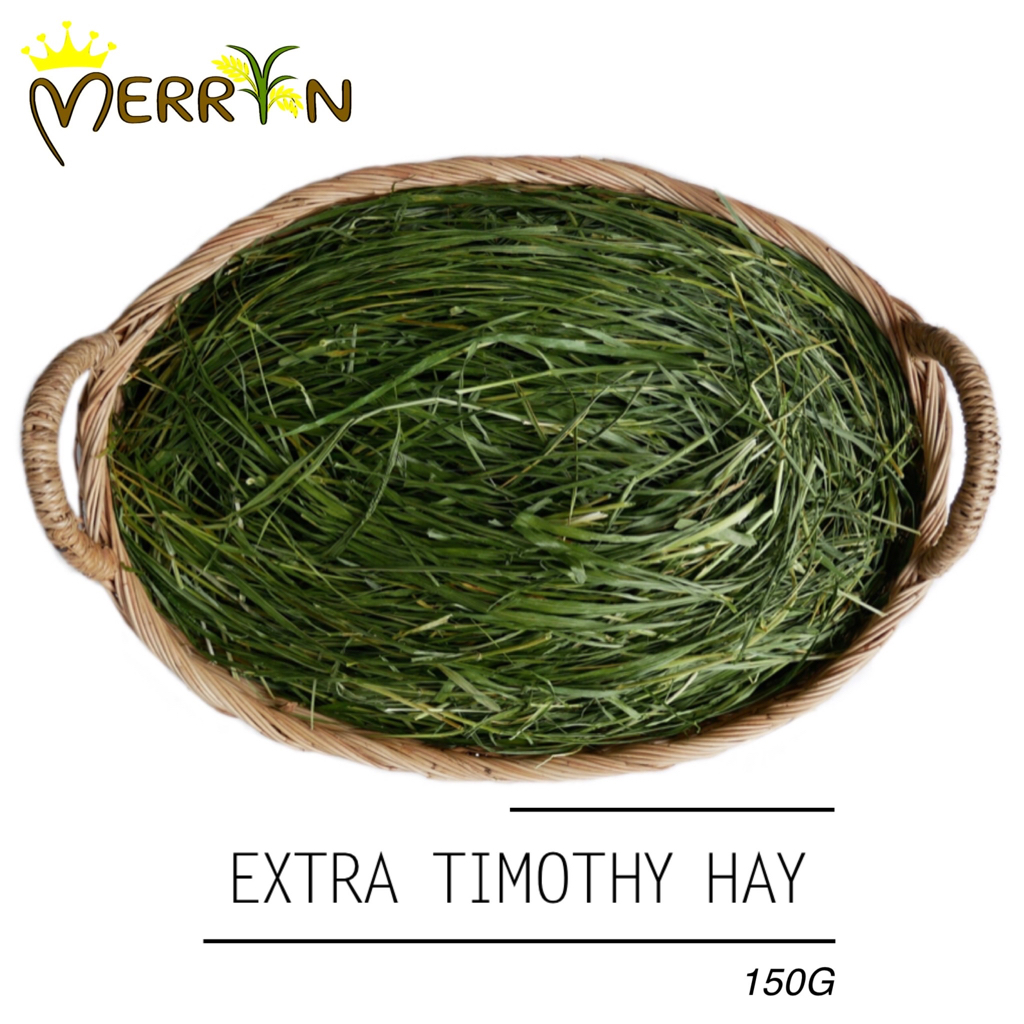 หญ้าทิโมธีคัดยอด - Extra timothy hay by Merryn Exotic (150G)