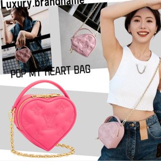 หลุยส์วิตตอง LOUIS VUITTON/POP MY HEART BAG /กระเป๋าสะพายข้างผู้หญิง/แบบใหม่