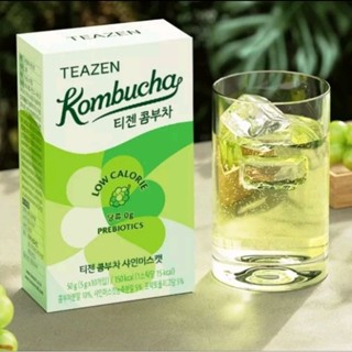 รสใหม่! TEAZEN KOMBUCHA รสใหม่ ทีเซน คอมบุชา รสองุ่นไชน์มัสแคทTeazen คอมบุชาชาหมักเกาหลีที่ขายดีที่สุด ขับถ่ายดี พุงยุบ