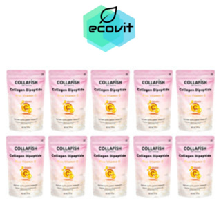 [10 ซอง] COLLAFISH Collagen Dipeptide Plus Vitamin C คอลลาฟิช คอลลาเจน ไดเปปไทด์พลัส วิตามินซี [120 g.]