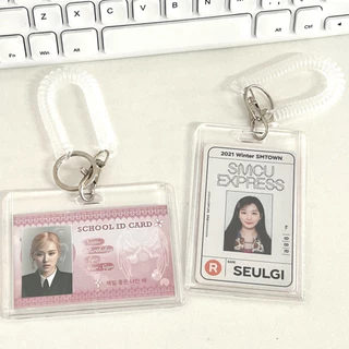 กรอบอะคริลิคใส พร้อมพวงกุญแจ ใส่บัตร ใส่การ์ด ใส่รูป ที่ใส่บัตร แนวตั้ง แนวนอน