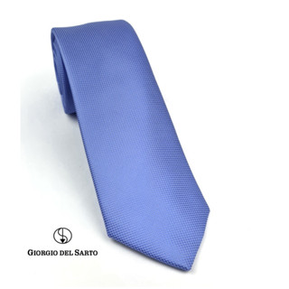 Giorgio Del Sarto Necktie 7.5 cm Blue with Fabric Texture เนคไทสีฟ้ามีเท็กเจอร์