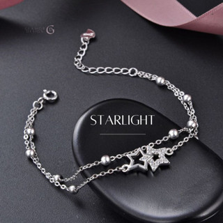 GLAMOR✨สร้อยข้อมือเงินแท้ Starlight เลสข้อมือเงินแท้ สร้อยข้อมือแฟชั่นกําไลข้อมือเงิน สร้อยข้อมือเงิน กำไลข้อมือเงินแท้