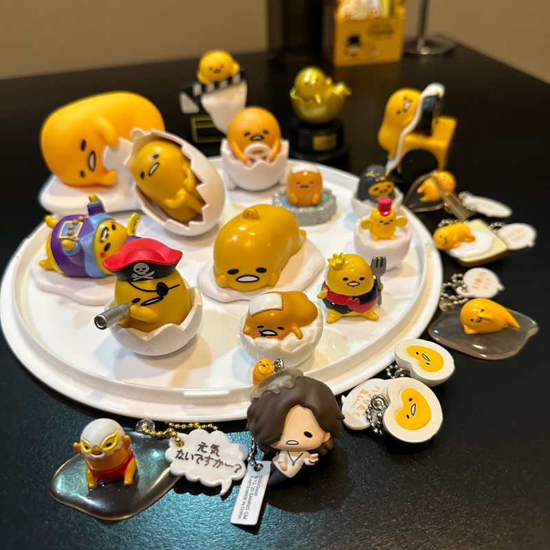🧲มีหลายแบบเลื่อนดู🧲พวงกุญแจไข่ขี้เกียจ Gudetama เกาะแก้วไข่ขี้เกียจ กาชาปอง - รูปที่ 4