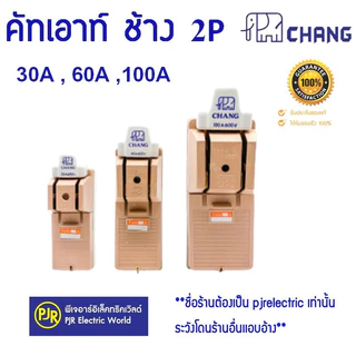 PJR **มีขายส่ง**คัทเอาท์ ช้าง 2P 30A , 60A , 100A Chang แถมฟิวส์ในตัว สะพานไฟ คัทเอ้า คัตเอ้า ตราช้าง Cut - Out