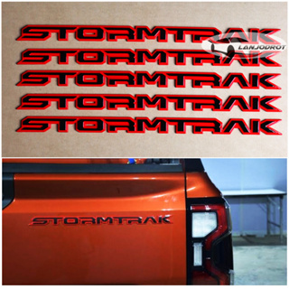 โลโก้ STORMTRAK สตอร์มแทรค ตัวอักษรนูน ติดฝากระบะท้าย ติดขอบประตูล่าง ใช้กับ New Next Gen Ranger 2022 2023