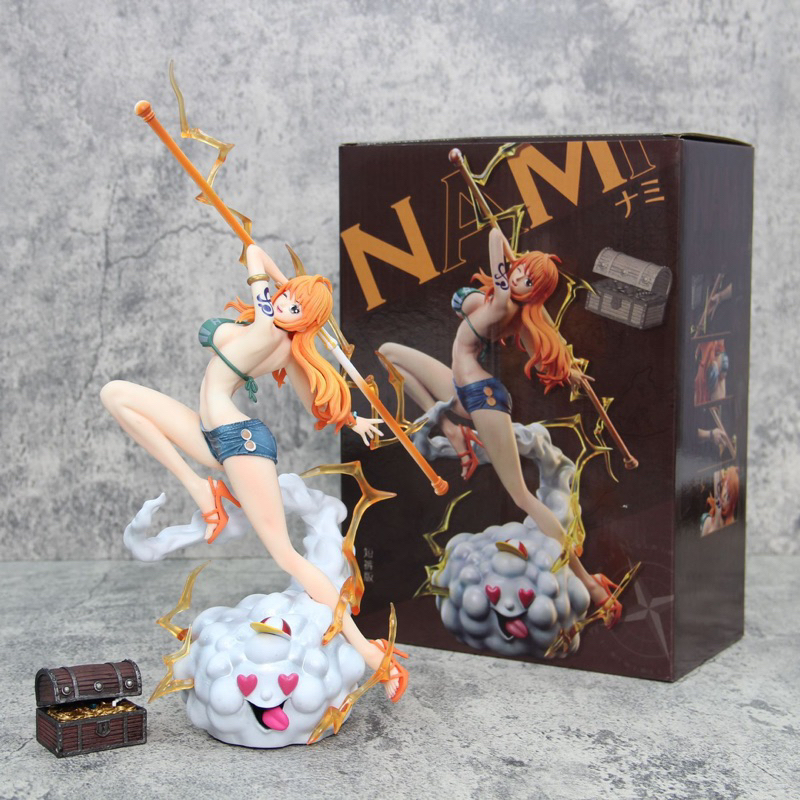 One Piece Sexy Nami Zeus Power Diorama PVC Figure 30 cm