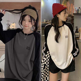 akifoon.store.2445 พร้อมส่ง ใหม่ เสื้อเเขนยาวใส่ได้ทั้ชายเเลัหญิง สไตล์เกาหลีน่ารักๆ สีขาวสีเทา เนื้อผ้าดีจ้า