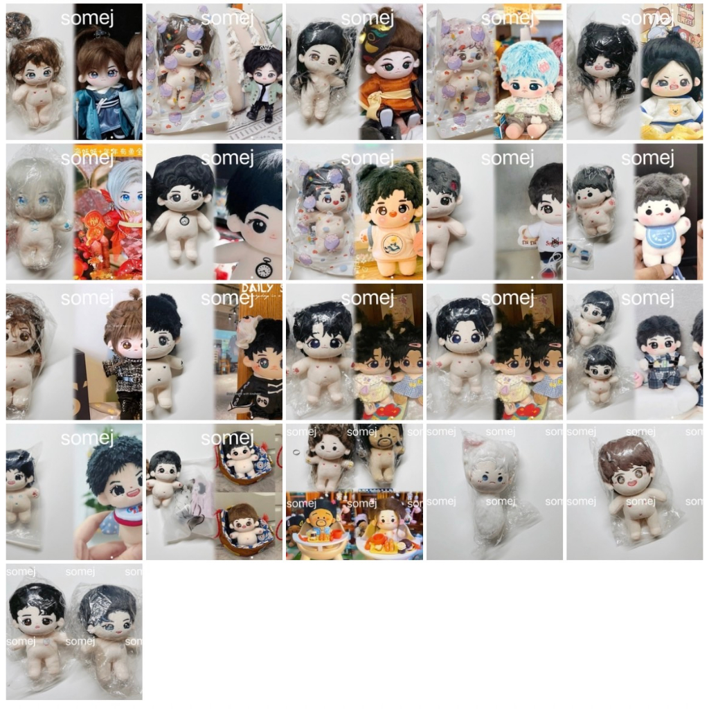 พร้อมส่ง ตุ๊กตาเปล่า(แค่ตุ๊กตา) กงจวิ้น จางเจ๋อฮั่น ขนาด 10,15,20 ซม