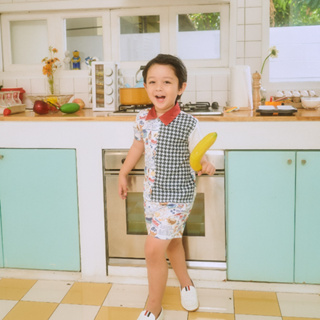 BABA BAKES 06 (Mix Print Shirt set) เสื้อ กางเกง แฟชั่นสำหรับเด็ก