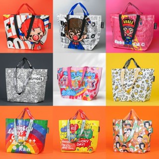 Shopping Bag กระเป๋าช้อปปิ้งกันน้ำ ลายการ์ตูนหลากหลายแบบ กระเป๋ากระสอบ