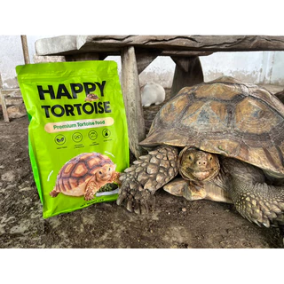 Happy tortoise อาหารเต่าบก สูตรปกติ ถุงโรงงานสีเขียว/ถุงใส พร้อมส่ง มีของแถมทุกออเดอร์