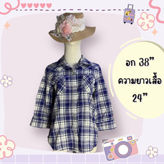 เสื้อเชิ้ตลายสก๊อต แขนยาว