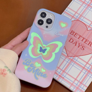 ❤️จัดส่งทันที❤️เคสไอโฟน11/12/13/14Pro max เคสเลเซอร์ Blue butterfly Cute Laser Case For iPhone 11,12,13,12PM,13PM,14PM