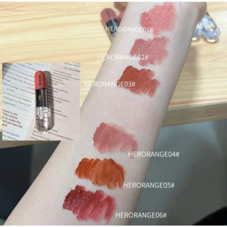 ลิป Herorange ลิปกลอส แบบสองหัว เคลือบน้ำใส กันน้ำ Lip ติดทนนาน ชุ่มชื้น M344