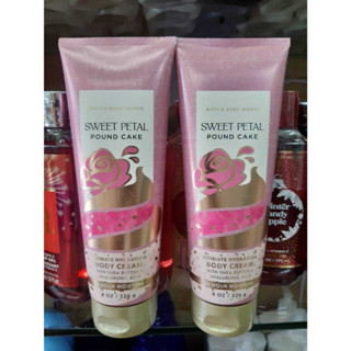 ครีมน้ำหอม Bath &amp; Body Works Sweet Petal Pound Cake Body Cream 226g. ของแท้ (สินค้า1ชิ้น)